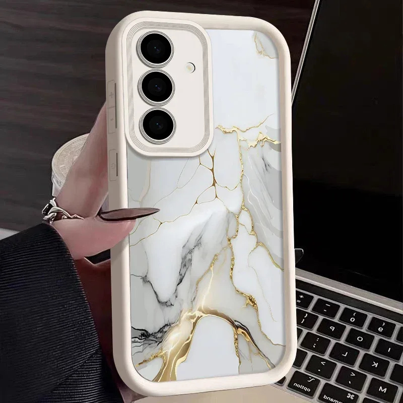 Marble Pattern Case For Samsung Galaxy S25 S24 S23 S22 Ultra Plus S21 S23 S20 FE A56 A55 A54 A53 A52 A34 A14 5G Silicone Cover