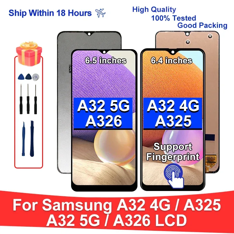 For Samsung Galaxy A32 4G LCD SM-A325F Display Touch Screen Digitizer For Samsung Galaxy A32 5G LCD SM-A326B Replacement