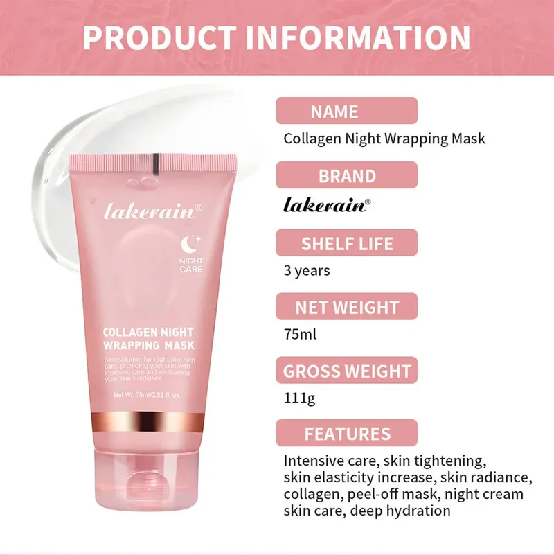 Korean Deep Collagen Mask Peel Off Mask Face Anti Wrinkle Lifting Skin Care Masks Bio Pack Night Wrapping Woman Overnight Skin