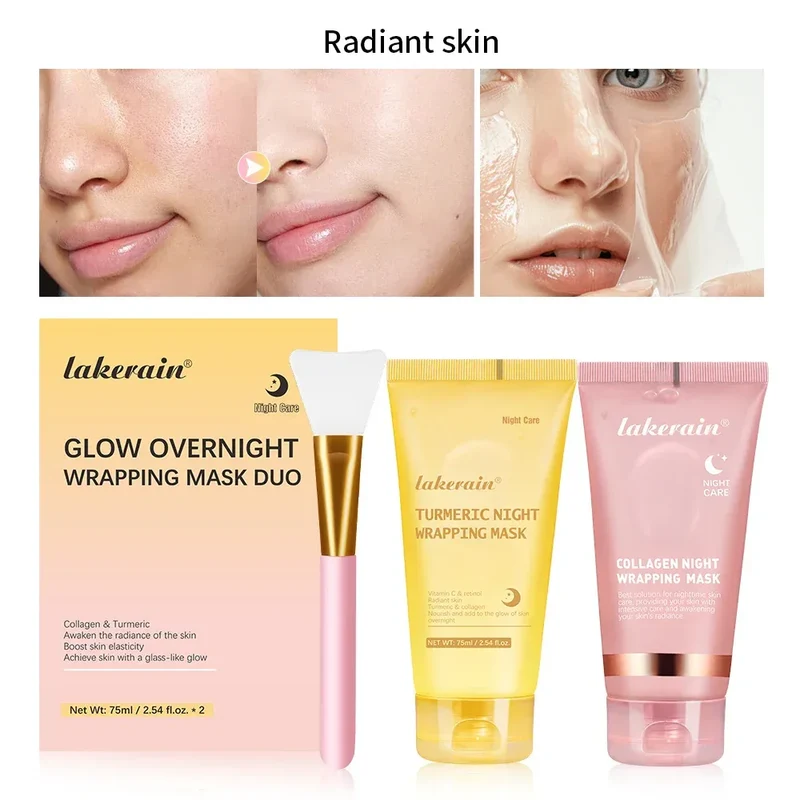 Korean Deep Collagen Mask Peel Off Mask Face Anti Wrinkle Lifting Skin Care Masks Bio Pack Night Wrapping Woman Overnight Skin