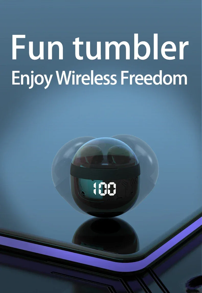Invisible Headphones TWS Mini Earphones Wireless Bluetooth 5.3 Earbuds with Microphone Noise Reduction In-Ear Headset for Phone