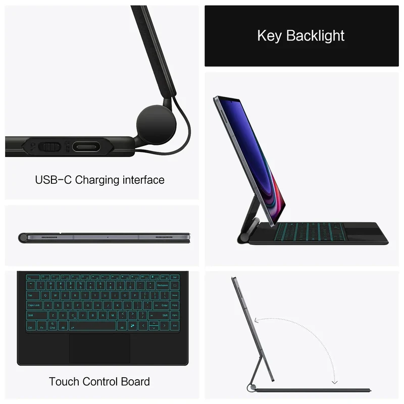 Keyboard Cover For Samsung Galaxy Tab S9 Ultra S10 S8 14.6 Inch S9U Tablet Magic Book Case X910 X916B X918U Backlight Touchpad