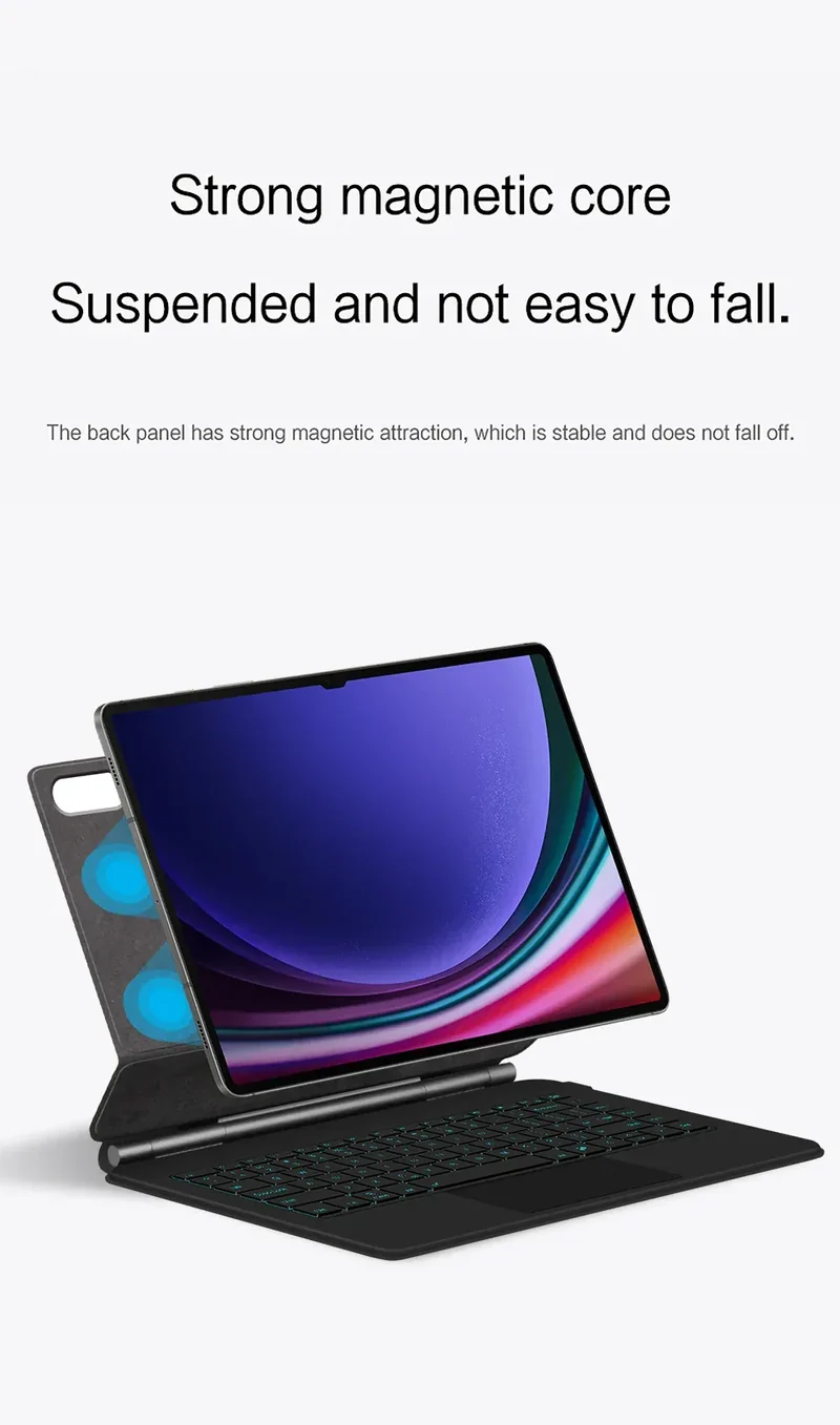 Keyboard Cover For Samsung Galaxy Tab S9 Ultra S10 S8 14.6 Inch S9U Tablet Magic Book Case X910 X916B X918U Backlight Touchpad