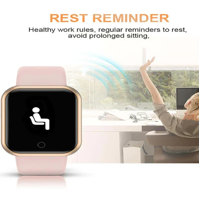 Sports Smartwatch Women Bracelet Men Smart Watch connected Music Control Player Fitness Step Sleep Monitor Y68 D20 Alarm Clock