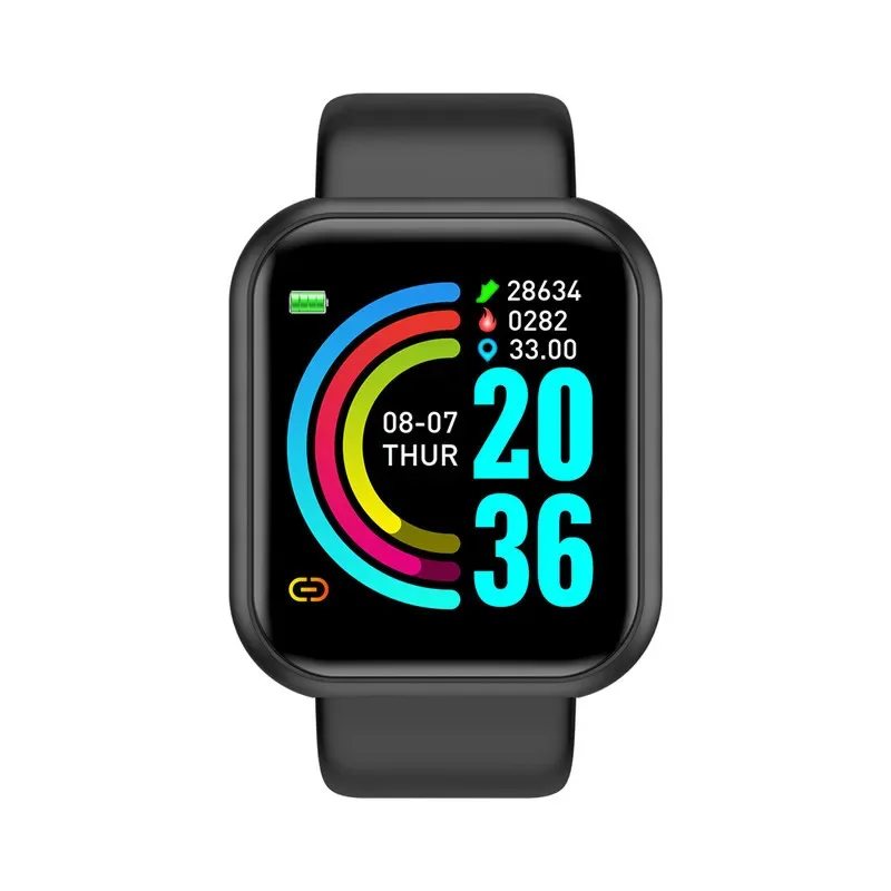 Sports Smartwatch Women Bracelet Men Smart Watch connected Music Control Player Fitness Step Sleep Monitor Y68 D20 Alarm Clock