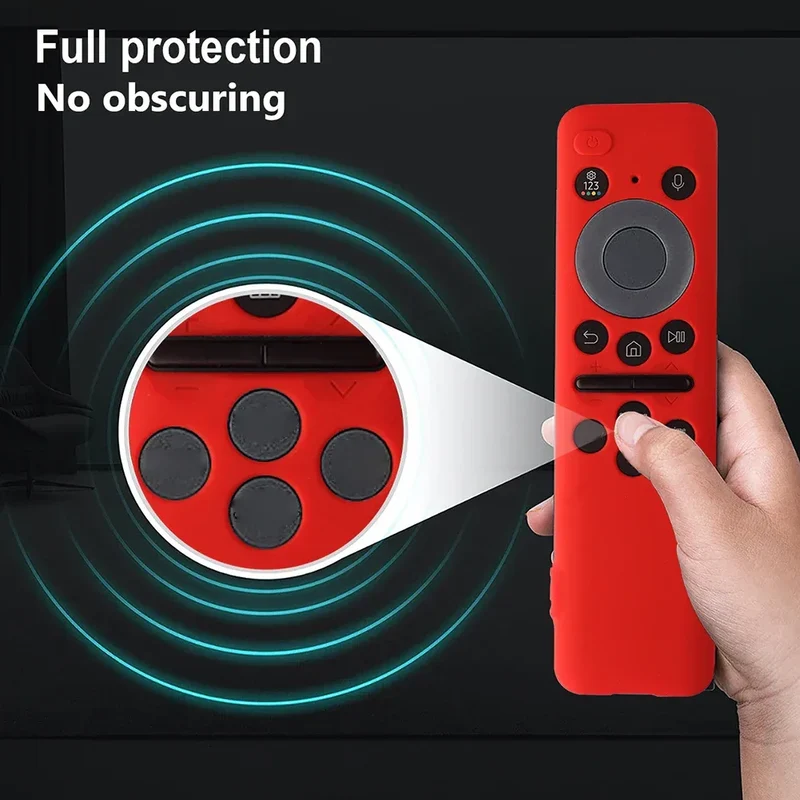 For Samsung BN59-01432A 01432B Remote Control Silicone Protective Case Shockproof Anti-Slip Smart TV Soft Sleeve with Lanyard