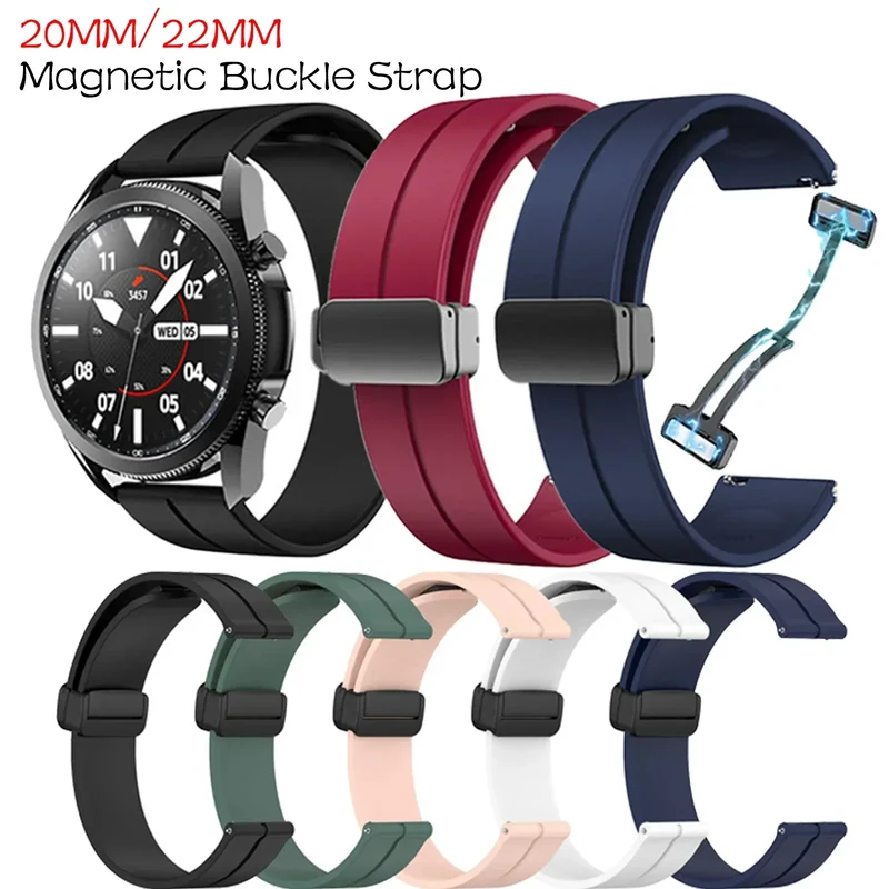 20 22mm Watch Band For Samsung Galaxy watch 6/4/5 pro/gear s3/active 2/classic Sport Magnetic Strap for Huawei GT 2 2e 3 Band