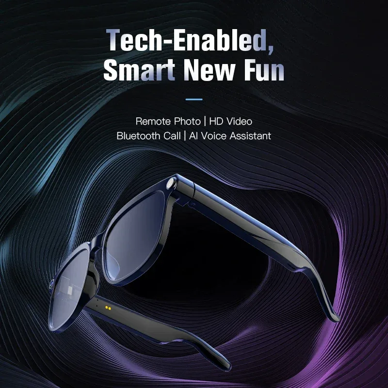 Men AI Smart Glasses 2026 New Color-Changing Translation Glasses 800W Camera Waterproof Call Photo Video Recording Sunglasses