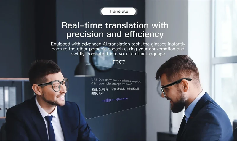 Men AI Smart Glasses 2026 New Color-Changing Translation Glasses 800W Camera Waterproof Call Photo Video Recording Sunglasses