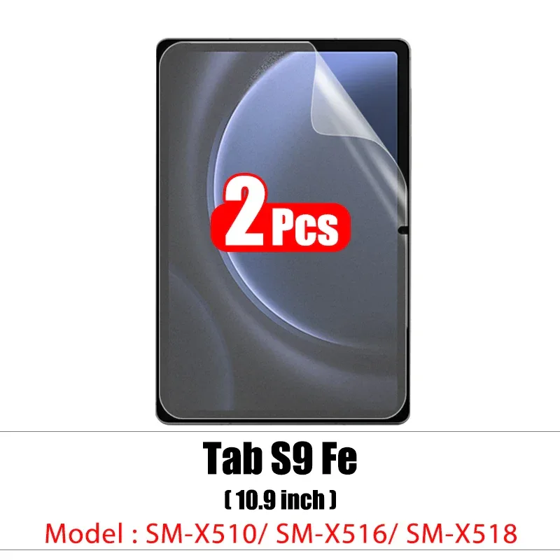 2pcs Pet Screen Protector For Samsung Galaxy Tab S7 Fe S9 Fe A9 Plus S6 Lite S7 S8 S9 A8 Plus Protective Clear Film No Glass