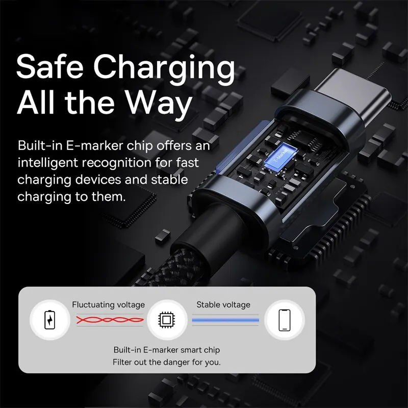 Baseus 100W USB C To Type C Cable For iPhone 16 15 Plus Pro Max PD Fast Charging Charger Cable For Macbook Xiaomi Samsung