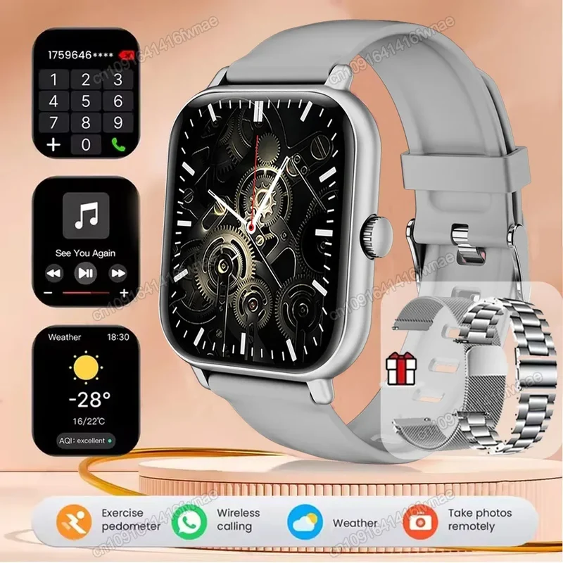 Smart Watch For Android IOS Watches 2.01inch HD Display Bluetooth Call Message Alert Music Sports Mode Smartwatch Men Women Gift