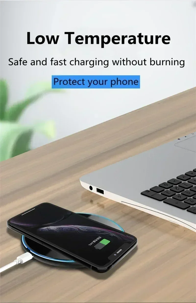 LED Night Light Wireless Charger Stand Pad For iPhone 16 15 14 13 12 Pro Max Samsung S25 S24 Xiaomi Quick Fast Charging Station