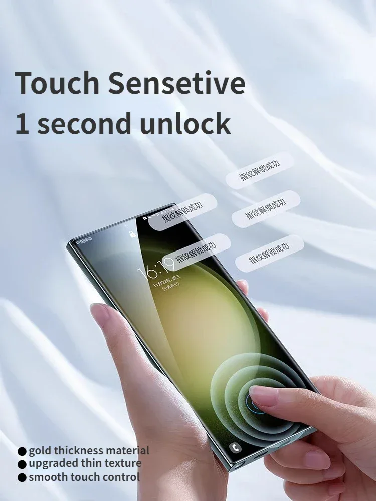 SmartDevil 1/2 PCS Dust-free Microcrystalline Screen Protector for Samsung S23Ultra S22Ultra Full Glue Non-full Cover Soft Film
