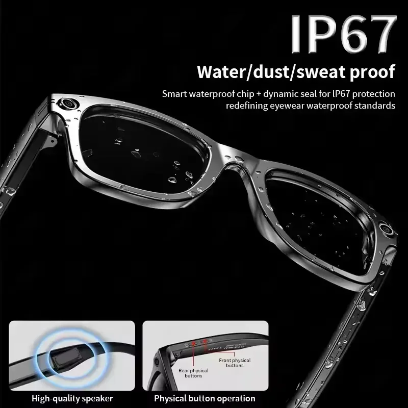2025 Smart Sunglasses ai smart glasses with Camera Video 8MP Translation Bluetooth Call Music Play Men Women Recording 100+