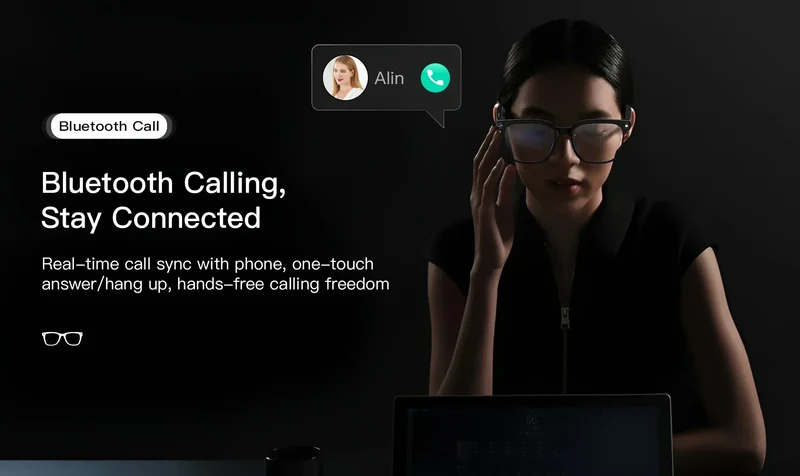 Smart AI Translation Smart Glasses Take Photos Recognizing Objects 4K Camera Bluetooth Music Call Intelligent Recording Glasses