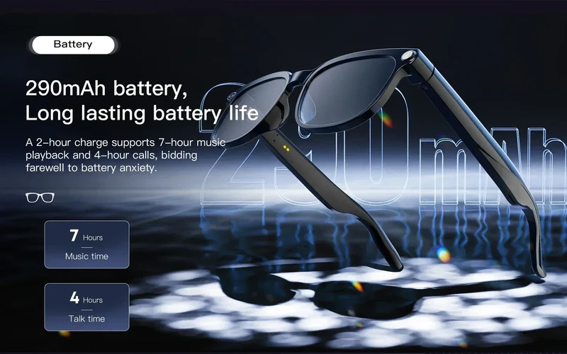 Smart AI Translation Smart Glasses Take Photos Recognizing Objects 4K Camera Bluetooth Music Call Intelligent Recording Glasses