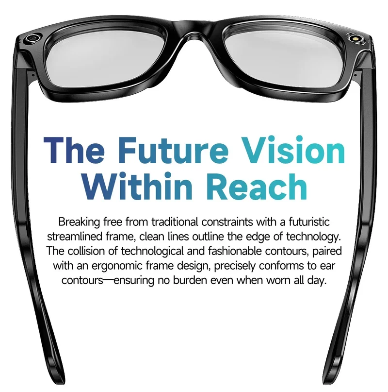 New Sunglasses Smart Glasses 8 Million Pixels Recording Videos AI Photo Recognition Answer Translation 290mAh Bluetooth Glasses