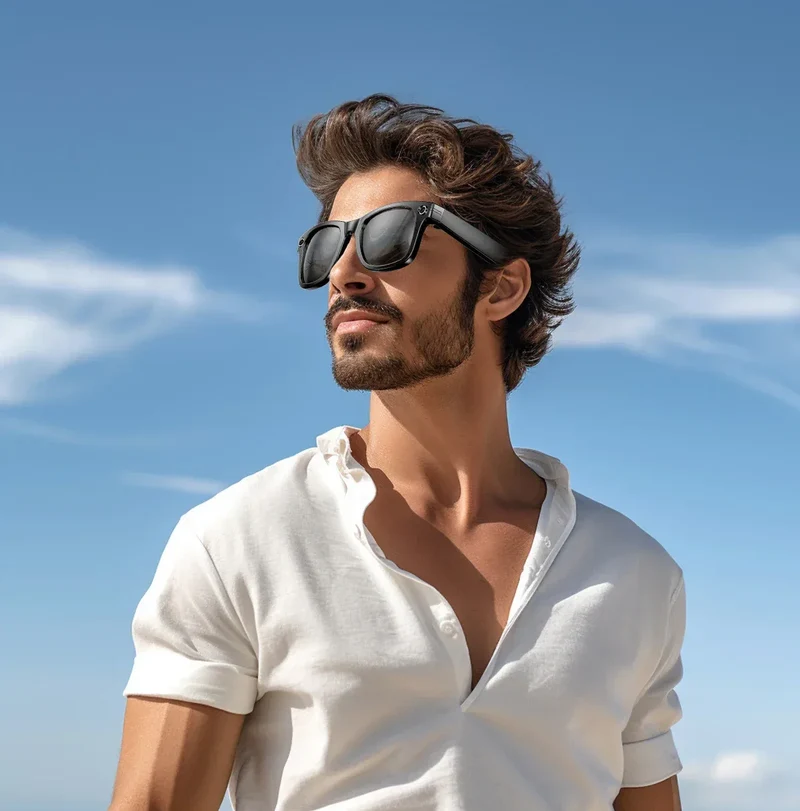 New Sunglasses Smart Glasses 8 Million Pixels Recording Videos AI Photo Recognition Answer Translation 290mAh Bluetooth Glasses