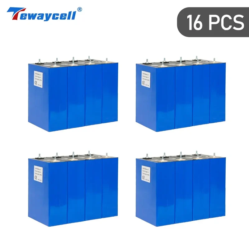 Tewaycell 3.2V 315Ah 320Ah Lifepo4 Lithium Ion Battery 12V 24V 48V Rechargeable Battery Pack for DIY Home Energy Storage
