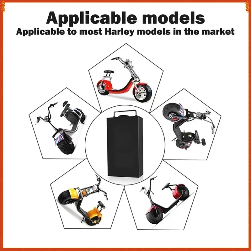 🔋60V 20Ah-60Ah Electric Motorcycle Li-ion Battery Pack 2000W For Harley Two Wheel Foldable Citycoco Electric Scooter,Free Charg