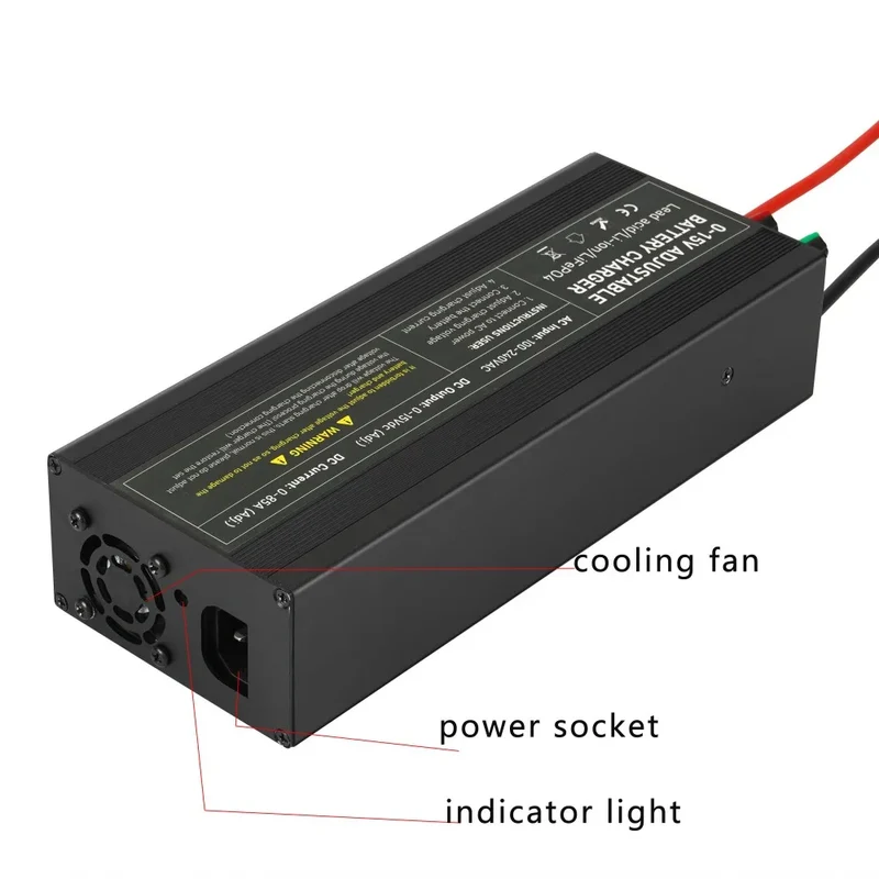 12V 60A 100Ah Solar Large Charger Current Voltage Adjustable for Lifepo4 Universal Chargers Outdoor power supply