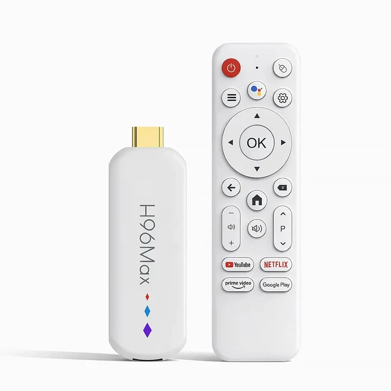 H96 Max S905L TV Stick Android14 Quad Core BT5.0 4K@60fps 2.4G&5G Wifi6 2GB 16GB Google Voice Assistant Media Player AI TV Stick