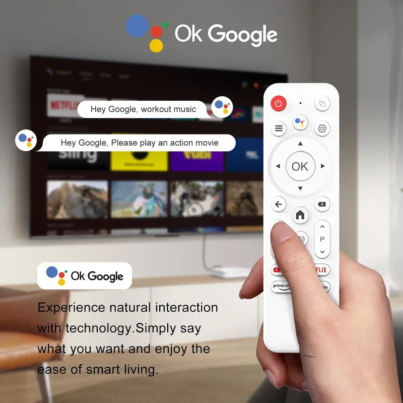 H96 Max S905L TV Stick Android14 Quad Core BT5.0 4K@60fps 2.4G&5G Wifi6 2GB 16GB Google Voice Assistant Media Player AI TV Stick