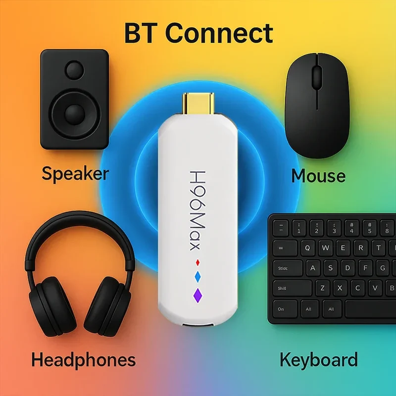 H96 Max S905L TV Stick Android14 Quad Core BT5.0 4K@60fps 2.4G&5G Wifi6 2GB 16GB Google Voice Assistant Media Player AI TV Stick