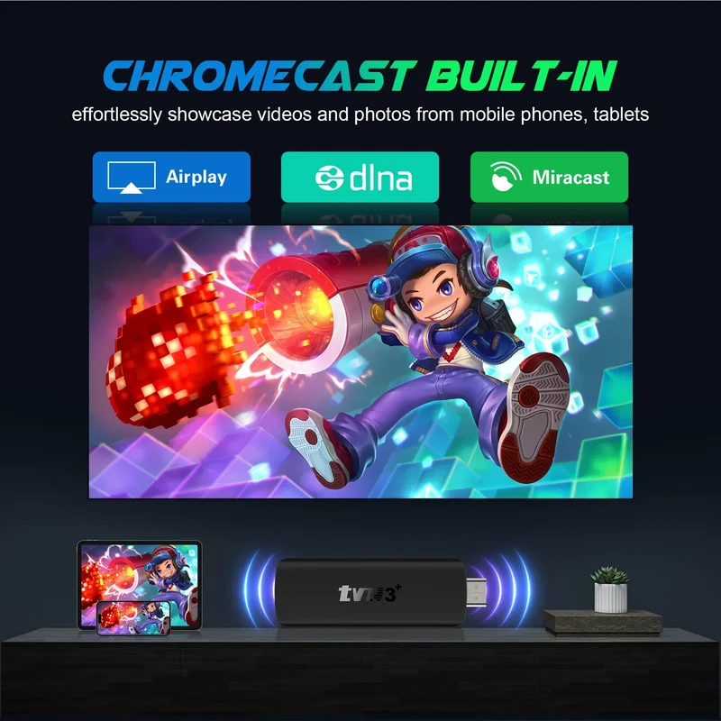 2026 TVR3+ Dual UI interface TV Stick 8K HD WIFI 6 Android 14.0 RK3518 Quad Core 8GB RAM 128GB ROM Home Theater Media Player