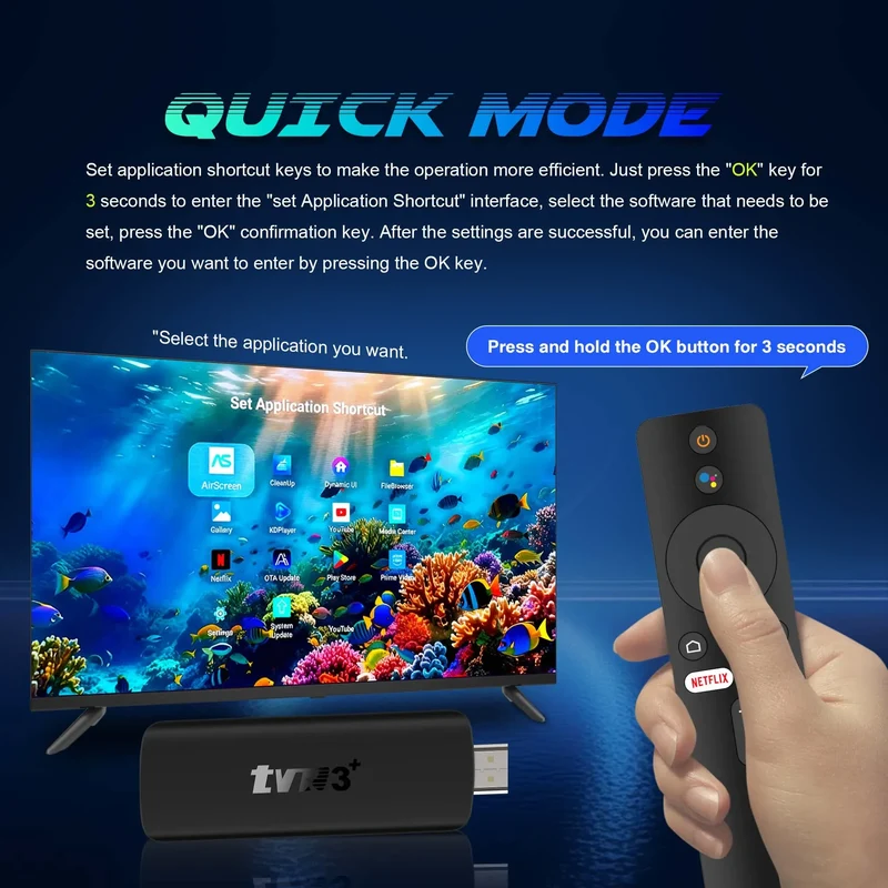 2026 TVR3+ Dual UI interface TV Stick 8K HD WIFI 6 Android 14.0 RK3518 Quad Core 8GB RAM 128GB ROM Home Theater Media Player