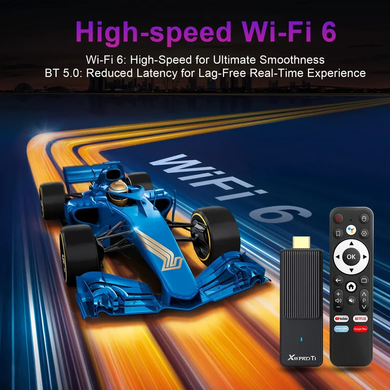 Smart TV Stick Android14.0 X88 PRO RK3518 4K Wifi6 Quad Core Voice Remote Media Player Mini Android TV Stick 2GB 16GB
