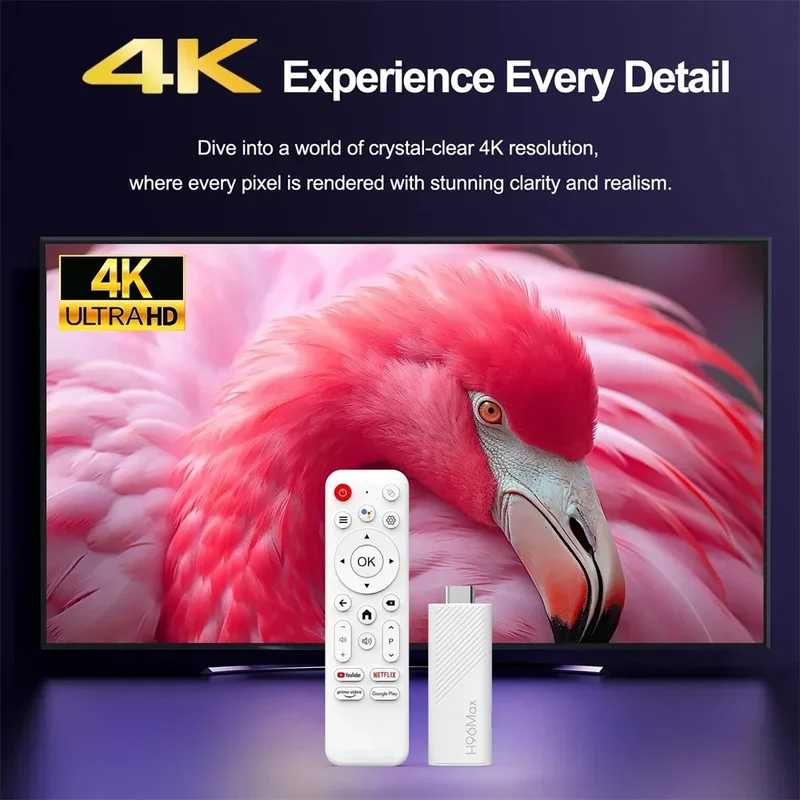 H96 MAX Android Allwinner H313 TV Stick with 2.4G 4K 3D HDR Remote Android 14 BT5.0 Quad Core Home Media Player Voice Assistant