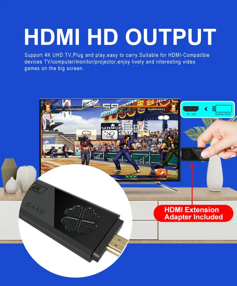 Handheld game Controls TV Stick M8II Support expand 32GB HDMI Output CPU-RK3032 DDR3 Wireless Controller Switch PS1 TV Stick