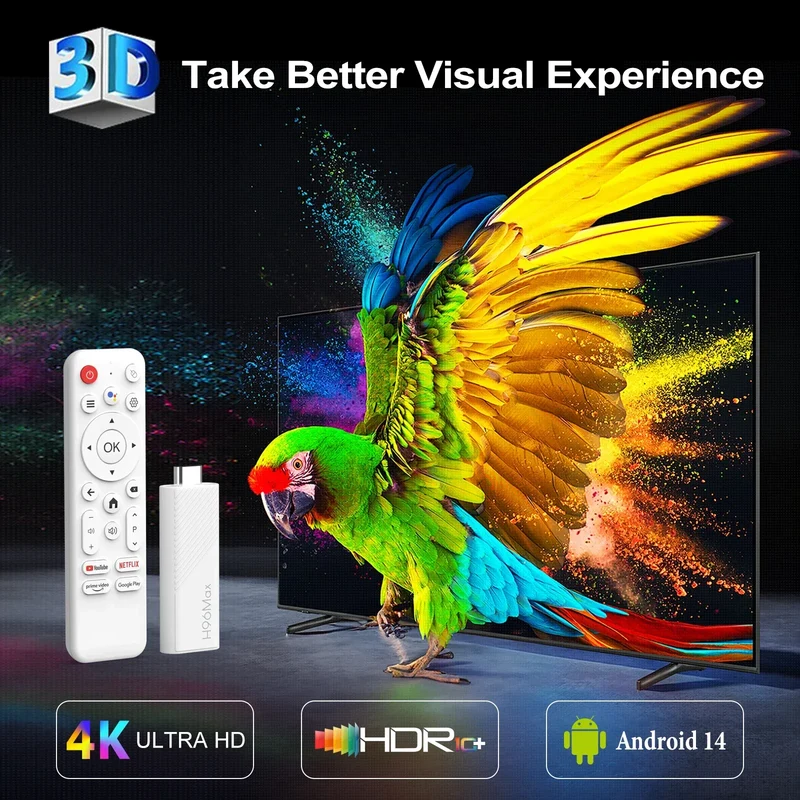 Smart TV Stick H96 MAX H313 2GB 16GB 8GB Android 14 Wifi6 BT5.0 Quad Core Home Media Player Voice Assistant TV Stick