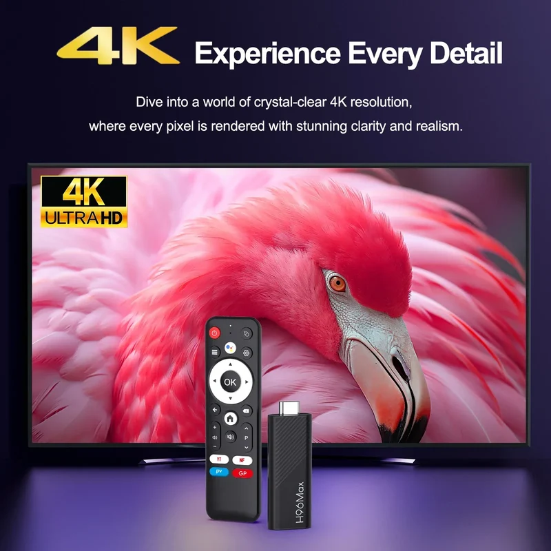 H96 MAX H313 TV Stick Allwinner H313 Quad Core mini smart TV BOX 4K Wifi6 BT5.0 Google voice assistant Smart Set Top Box