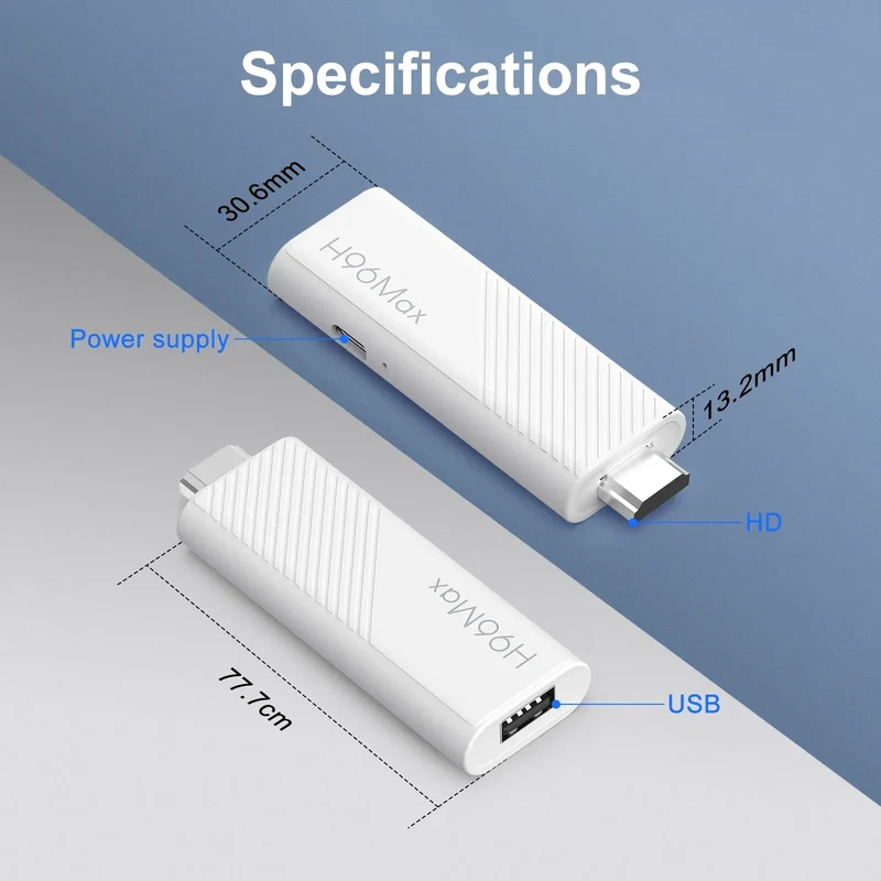 H96 Max H313 Android TV Stick Allwinner Quad Core 4K Wifi6 BT Voice Assistant Remote Control Game Media Player Smart TV Box