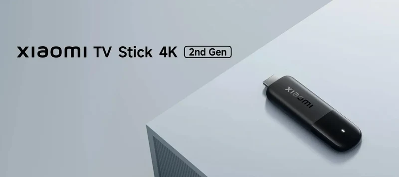 Xiaomi TV Stick 4K 2nd Gen, Portable Streaming Media, Netflix Dual-band WiFi 6 Google Assistant, BT5.2 Smart TV Dongle, 360° Bluetooth Voice Remote Control Google TV
