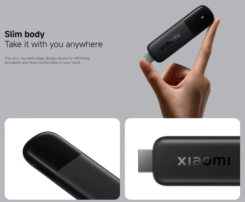 Xiaomi TV Stick 4K 2nd Gen, Portable Streaming Media, Netflix Dual-band WiFi 6 Google Assistant, BT5.2 Smart TV Dongle, 360° Bluetooth Voice Remote Control Google TV