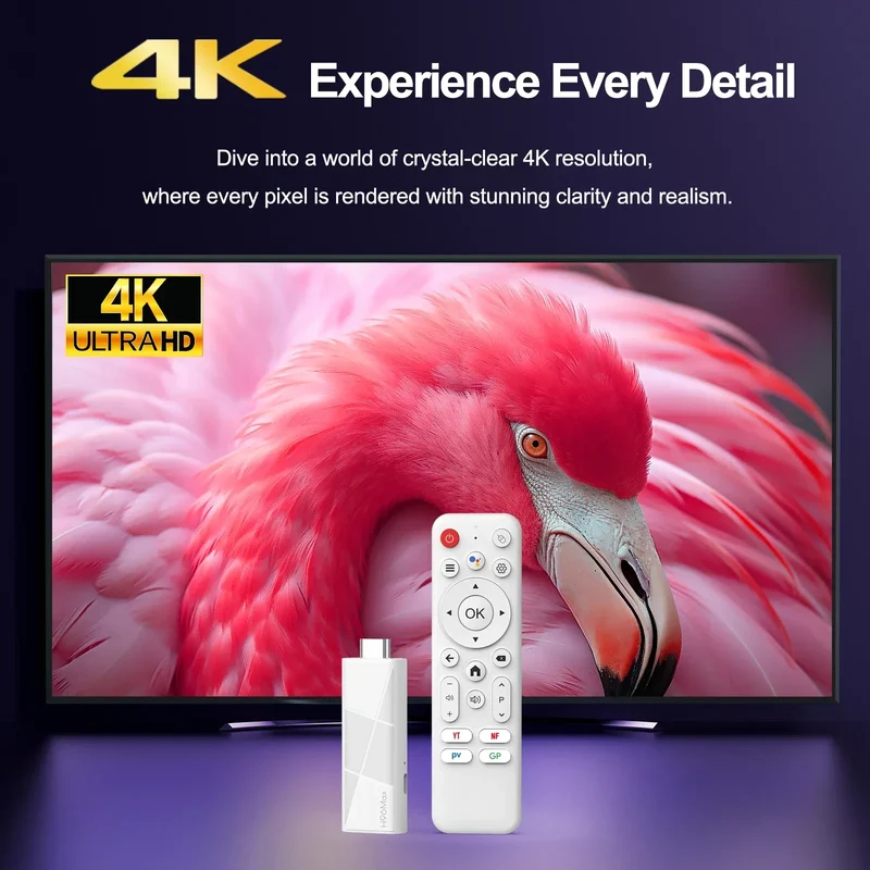 H96 MAX RK3518 Android14 Smart mini TV stick Wifi6 BT5.4 4K HD 3D Quad-Core Ethernet Google Voice Assistant Media Player TV Box