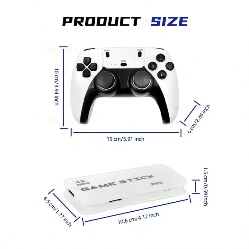 M15 Retro Game Console 2.4G Wireless Dual Controller 4K TV Game Stick 64GB 20000 Retro Games Retro Game Family Gift