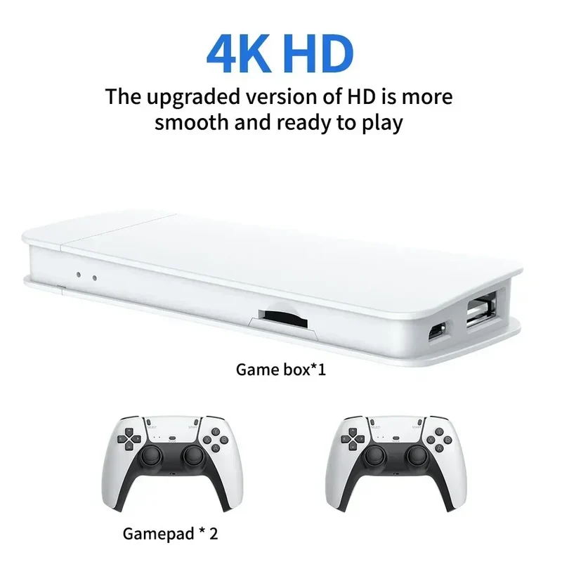 M15 Retro Game Console 2.4G Wireless Dual Controller 4K TV Game Stick 64GB 20000 Retro Games Retro Game Family Gift