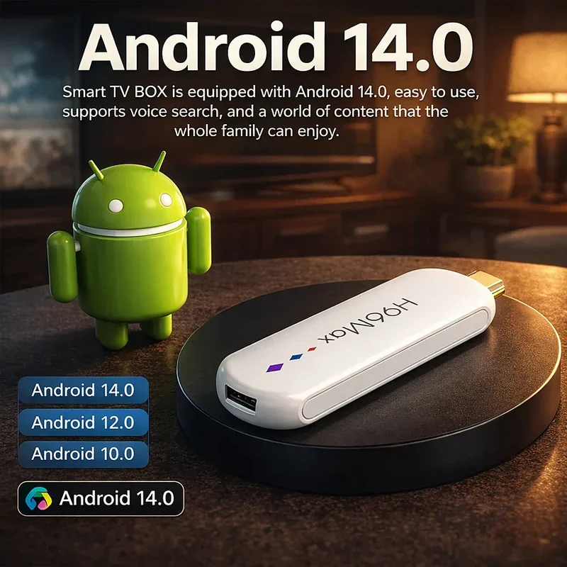 Android TV Stick S905L3 H96 Max M20 Quad-Core Smart TV Stick Media Player Voice Assistant Support 4K Streaming TV Stick 2GB 16GB