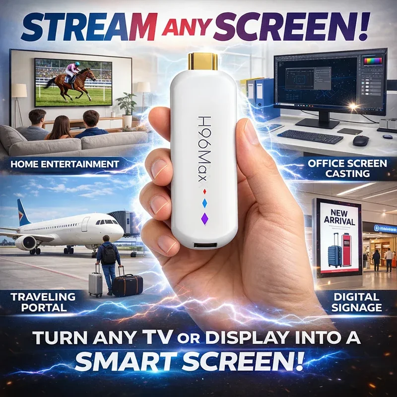 Android TV Stick S905L3 H96 Max M20 Quad-Core Smart TV Stick Media Player Voice Assistant Support 4K Streaming TV Stick 2GB 16GB