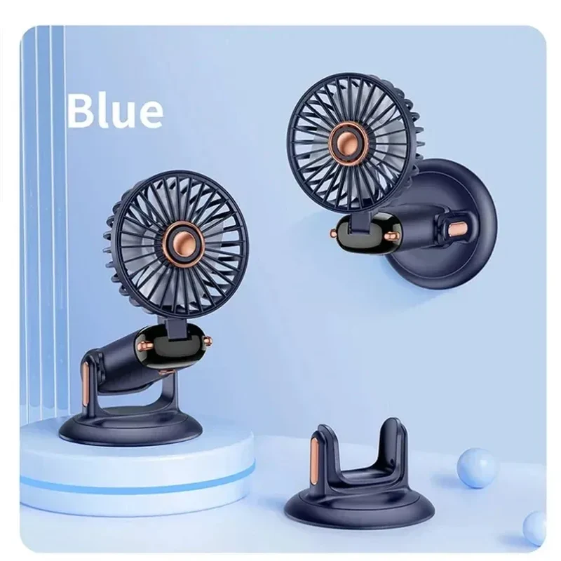 Portable Handheld Mini Fan 3000mAh Foldable Neck Hanging Fans 5 Speed Adjust USB Charge Fan with Phone Stand and Display Screen
