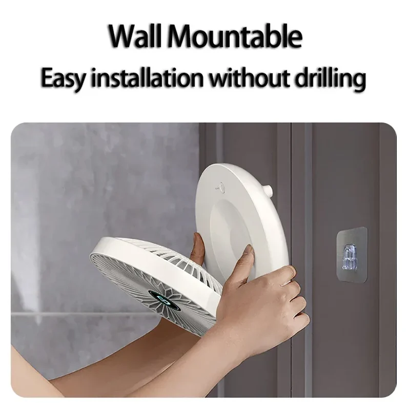 2024 Best Sellers 2IN1 Folding Desktop Fan Portable Air Conditioner Wall Mounted Fan Rechargeable With 3 Gears for Home Office
