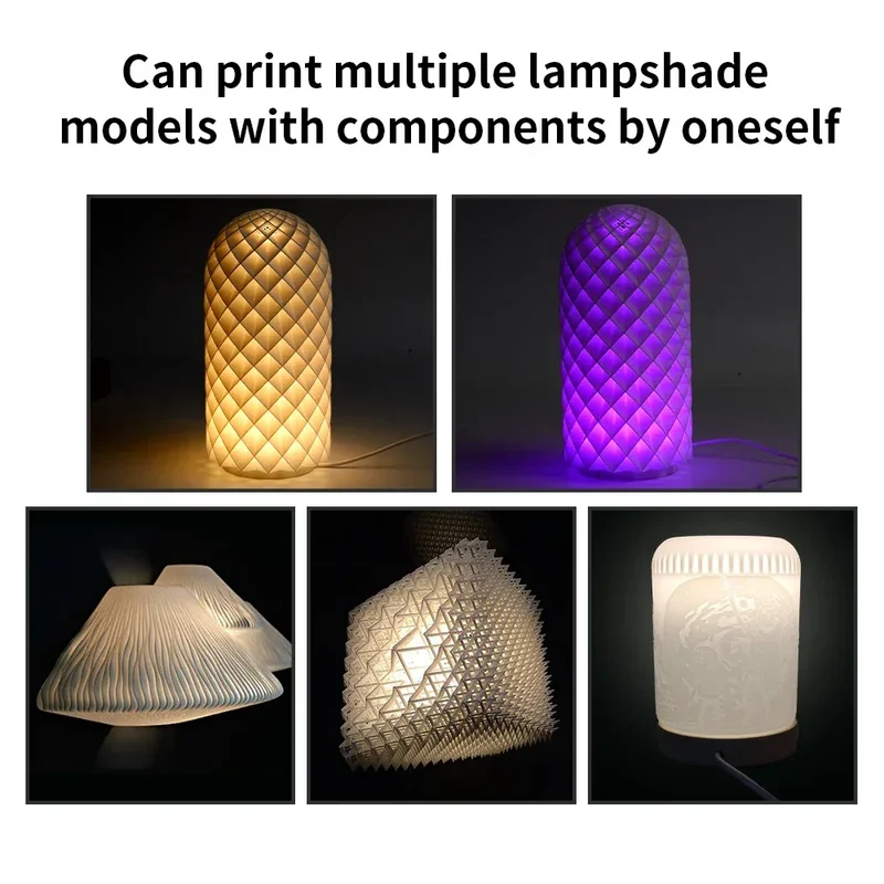 3D Printer DIY Model LED Lamp Kit 001 For Bambu Lab A1/A1mini/P1S/P1P/X1C USB White/Cold/Warm Light For Bambu Lab LED Lamp Kit