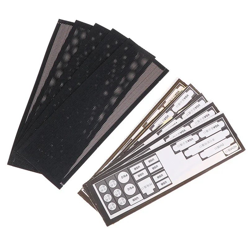 5 Set Universal DIY Shield backplane PVC Dust Filter For Computer Cooling Fan Shield Back Plate Chassis Bracket of Motherboard