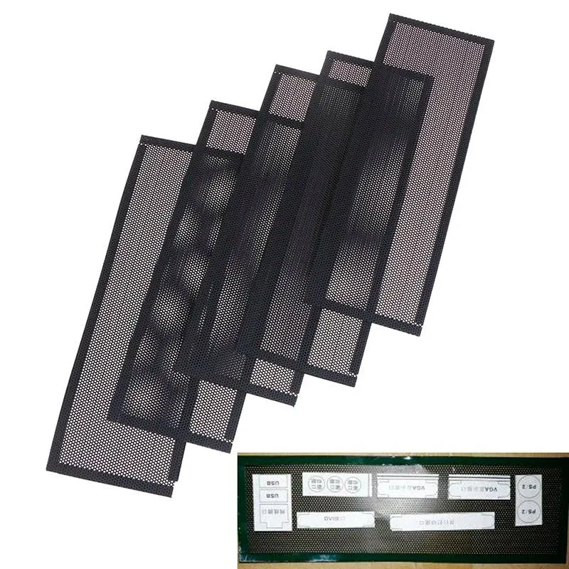 5 Set Universal DIY Shield backplane PVC Dust Filter For Computer Cooling Fan Shield Back Plate Chassis Bracket of Motherboard