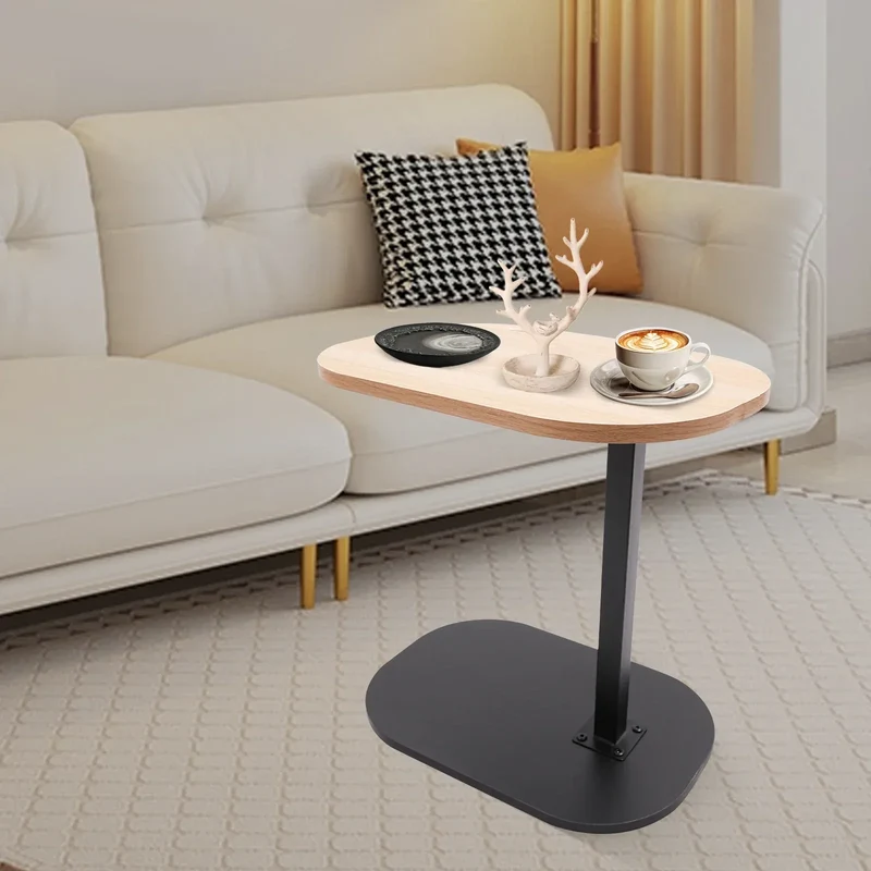Modern Freestanding C-shaped Side Table Small Coffee Table Height Adjustable Side Table